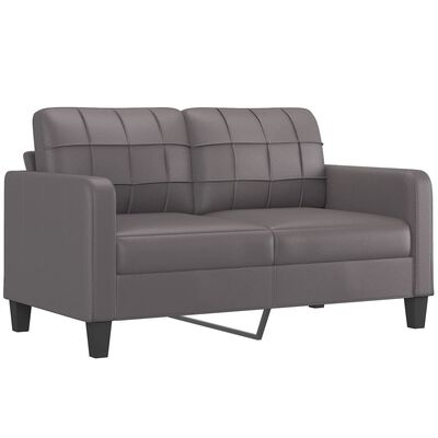 vidaXL 2-Seater Sofa Grey 140 cm Faux Leather