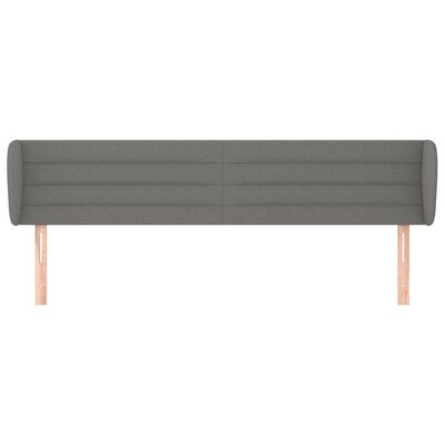 vidaXL Headboard with Ears Dark Grey 163 cm Fabric