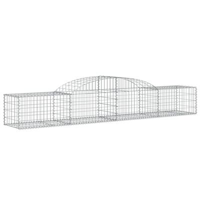 vidaXL Arched Gabion Baskets 2 pcs 300x50x40/60 cm Galvanised Iron