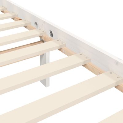 vidaXL Bed Frame without Mattress White Super King Size Solid Wood Pine