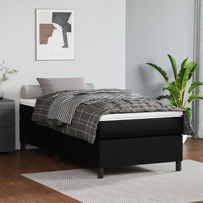 vidaXL Bed Frame without Mattress Black King Single Faux Leather