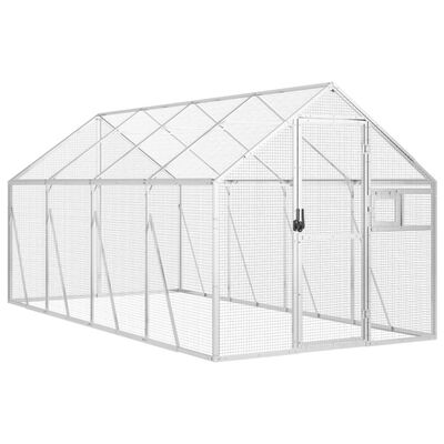 vidaXL Aviary Silver 1.79x4x1.85 m Aluminium