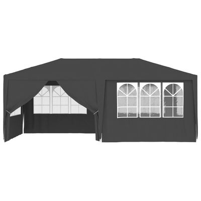 vidaXL Professional Party Tent with Side Walls 4x6 m Anthracite 90 g/m?