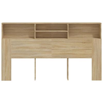 vidaXL Headboard Cabinet Sonoma Oak 180x19x103.5 cm