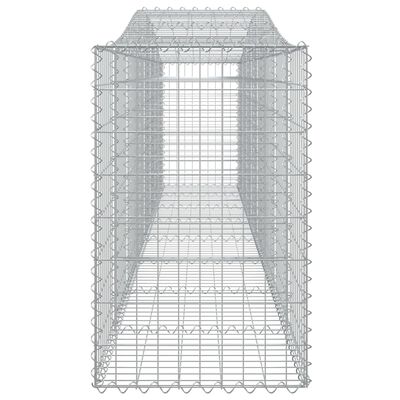 vidaXL Arched Gabion Baskets 6 pcs 400x50x80/100 cm Galvanised Iron