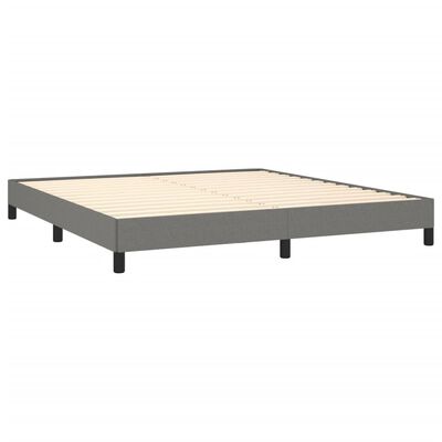 vidaXL Bed Frame Dark Grey 153x203 cm Queen Size Fabric