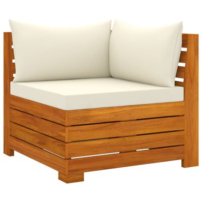 vidaXL 5 Piece Garden Lounge Set with Cushions Solid Wood Acacia