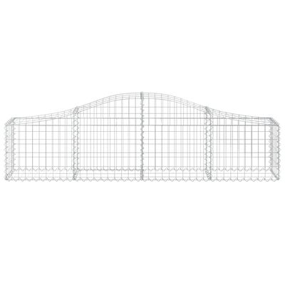 vidaXL Arched Gabion Baskets 13 pcs 200x30x40/60 cm Galvanised Iron