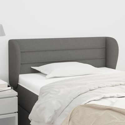 vidaXL Headboard with Ears Dark Grey 103 cm Fabric