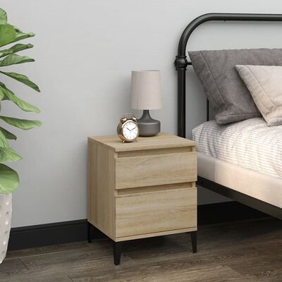 vidaXL Bedside Cabinets 2 pcs Sonoma Oak 40x35x50 cm