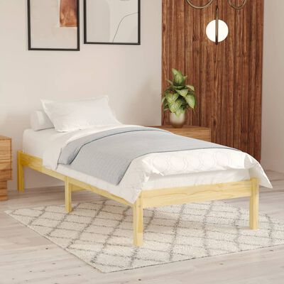 vidaXL Bed Frame Solid Wood 90x190 cm Single