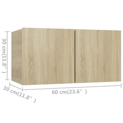 vidaXL 10 Piece TV Cabinet Set Sonoma Oak Engineered Wood