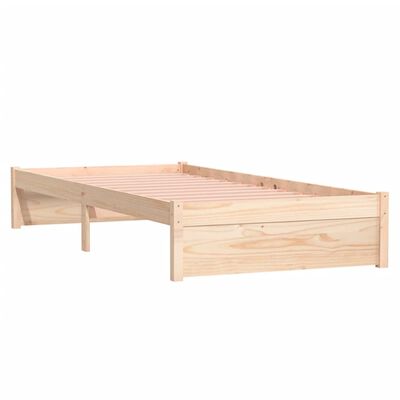 vidaXL Bed Frame without Mattress Solid Wood 90x190 cm Single