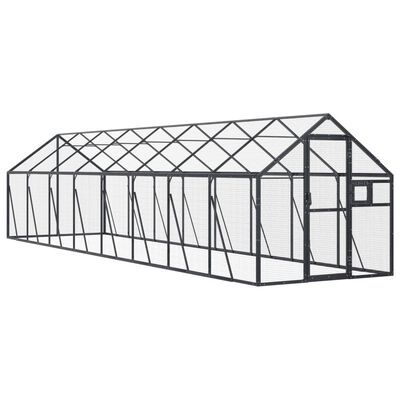 vidaXL Aviary Anthracite 1.79x8x1.85 m Aluminium