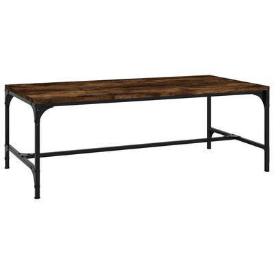 vidaXL Coffee Table Smoked Oak 80x50x35 cm Engineered Wood