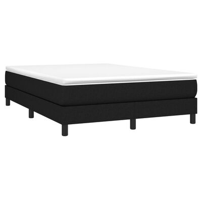 vidaXL Bed Frame without Mattress Black Double Fabric