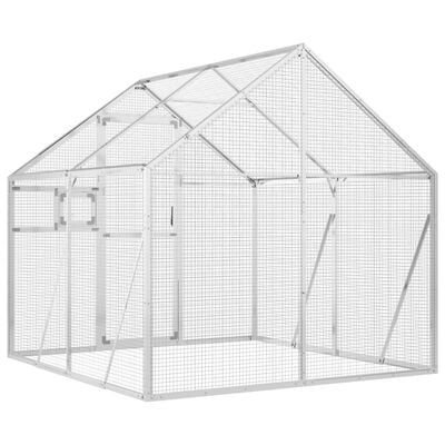 vidaXL Aviary Silver 1.79x2x1.85 m Aluminium