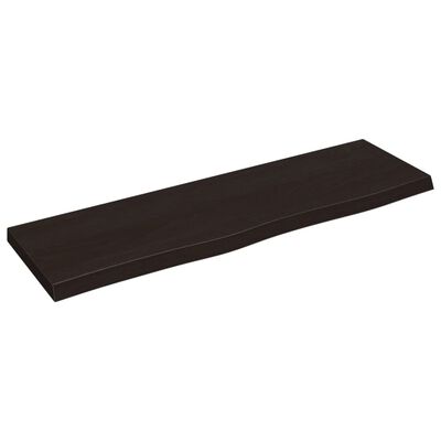 vidaXL Bathroom Countertop Dark Brown 100x30x(2-4) cm Treated Solid Wood