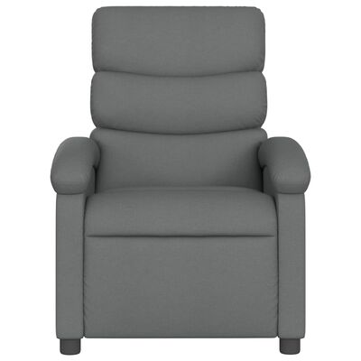 vidaXL Massage Recliner Chair Dark Grey Fabric