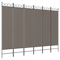 vidaXL 6-Panel Room Divider Anthracite 240x200 cm Fabric