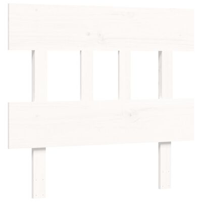 vidaXL Bed Frame without Mattress White Single Solid Wood Pine