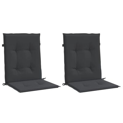 vidaXL Garden Lowback Chair Cushions 2 pcs Black 100x50x3 cm Oxford Fabric