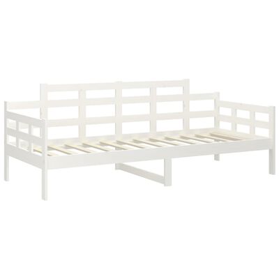 vidaXL Day Bed without Mattress White Solid Wood Pine 90x190 cm Single