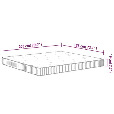 vidaXL Pocket Spring Mattress Medium 183x203 cm King Size