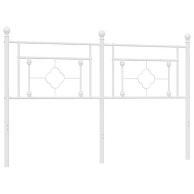 vidaXL Metal Headboard White 150 cm