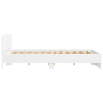 vidaXL Bed Frame without Mattress White 150x200 cm King Size