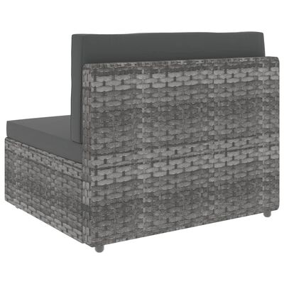 vidaXL 2 Piece Garden Lounge Set Poly Rattan Grey