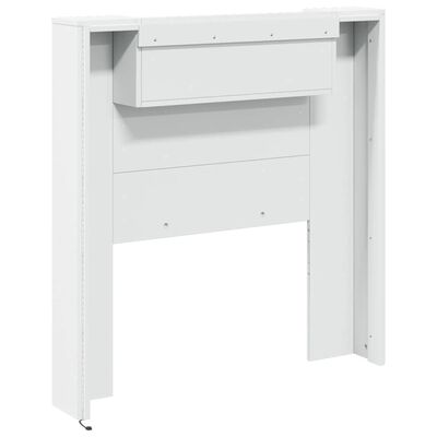 vidaXL Headboard Cabinet with LED White 100x16.5x103.5 cm