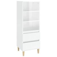 vidaXL Highboard High Gloss White 40x36x110 cm Engineered Wood