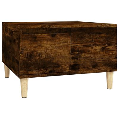 vidaXL Coffee Table Smoked Oak 55x55x36.5 cm Engineered Wood