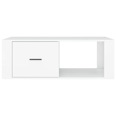 vidaXL Coffee Table White 100x50.5x35 cm Engineered Wood