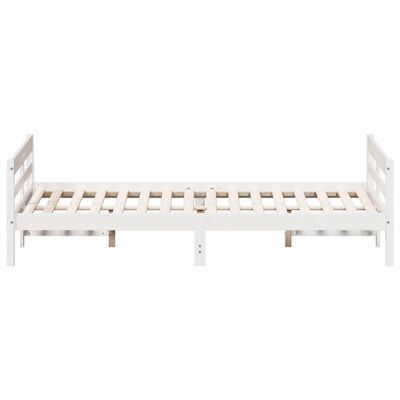 vidaXL Bed Frame without Mattress White 140x200 cm Solid Wood Pine