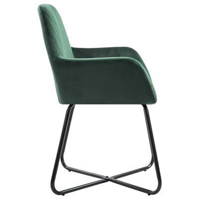 vidaXL Dining Chairs 6 pcs Green Velvet