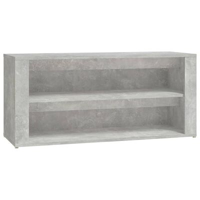 vidaXL Shoe Rack Concrete Grey 100x35x45 cm Engineered Wood