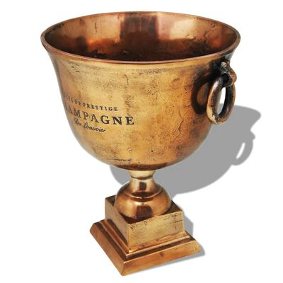 vidaXL Trophy Cup Champagne Cooler Copper Brown