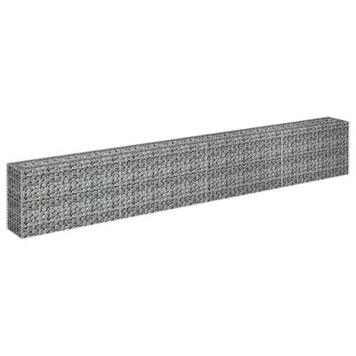 vidaXL Gabion Raised Bed Galvanised Steel 360x30x60 cm