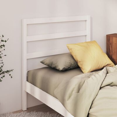 vidaXL Bed Headboard White 96x4x100 cm Solid Wood Pine