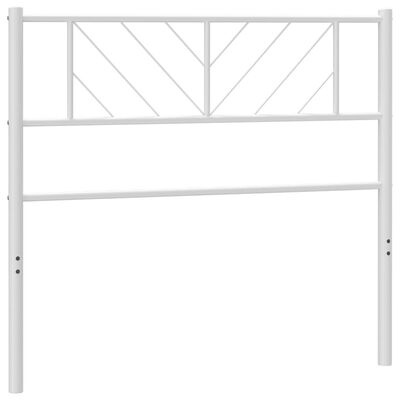 vidaXL Metal Headboard White 90 cm