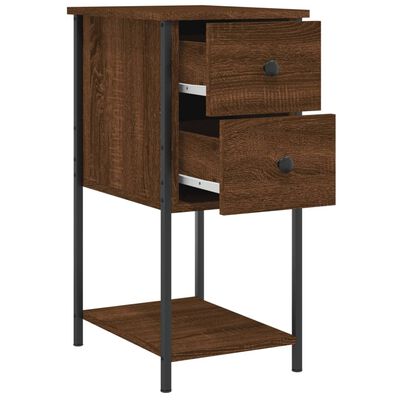 vidaXL Bedside Cabinets 2 pcs Brown Oak 32x42x70 cm Engineered Wood