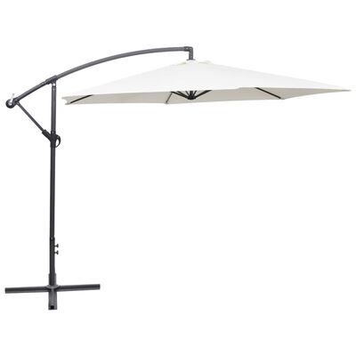 vidaXL Cantilever Garden Parasol 3 m Sand White