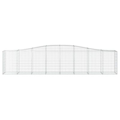 vidaXL Arched Gabion Baskets 10 pcs 400x50x80/100 cm Galvanised Iron