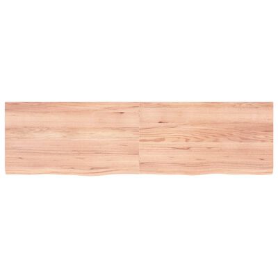 vidaXL Bathroom Countertop Light Brown 180x50x(2-4)cm Treated Solid Wood