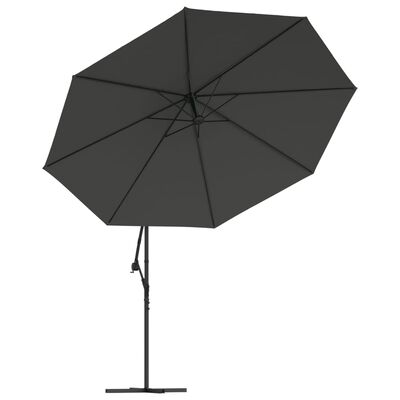 vidaXL Cantilever Garden Parasol with Aluminium Pole 350 cm Anthracite