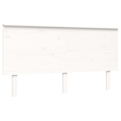 vidaXL Bed Frame without Mattress White King Size Solid Wood