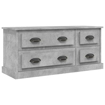 vidaXL TV Cabinet Concrete Grey 100x35.5x45 cm Engineered Wood