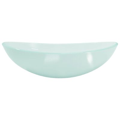 vidaXL Basin Tempered Glass 54.5x35x15.5 cm Frosted